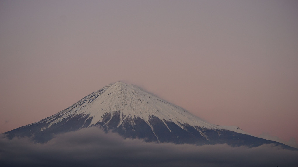 雪増量～夕焼け富士山時系列