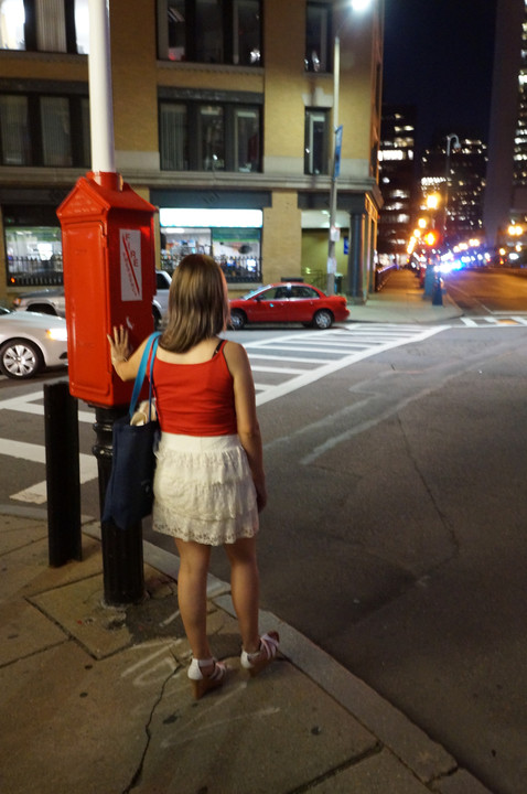 waiting for a traffic light