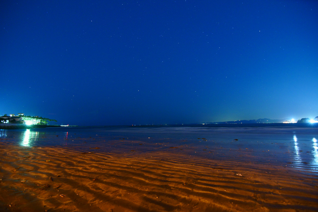 夜の由比ヶ浜