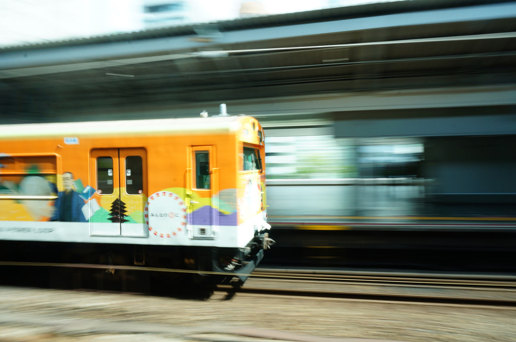 αcafe体験会 流し撮りを楽しむ…大阪駅 環状線