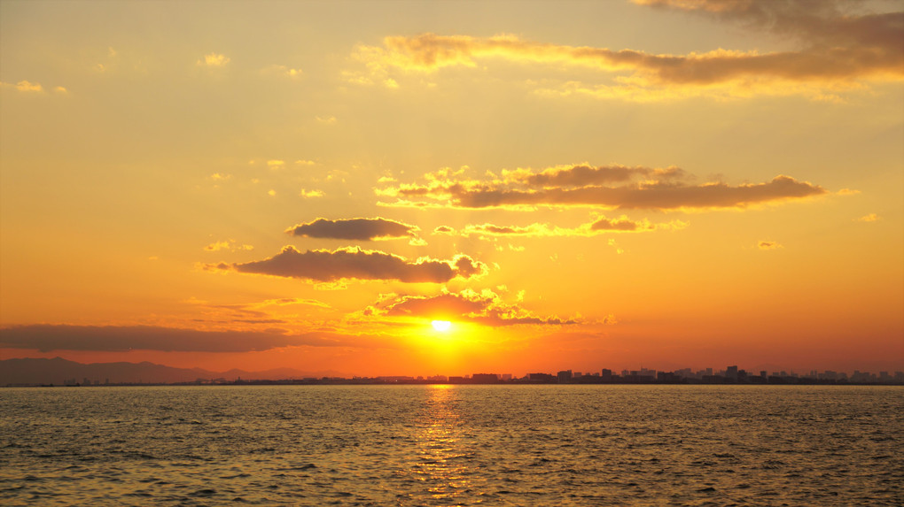 検見川浜の夕景