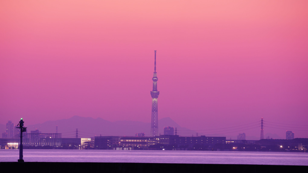 検見川浜の夕景