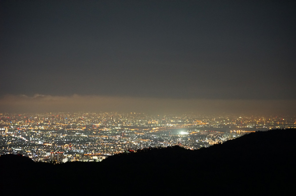 夜景：芦有ドライブウェイ 東六甲展望台