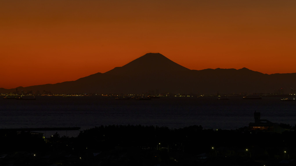 今シーズン最高の夕焼け富士