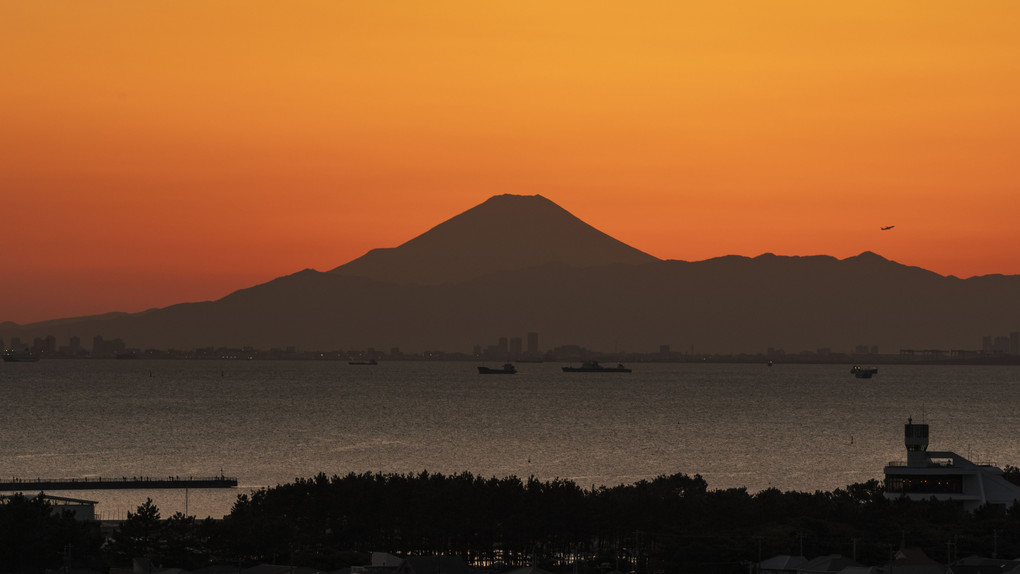 東京湾のサンセット