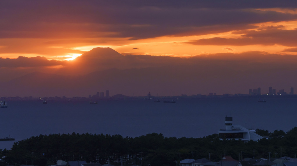 サンセット富士