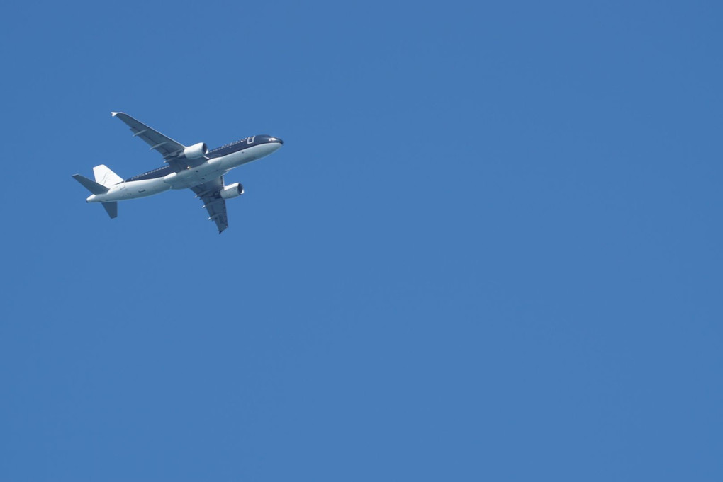 飛行機in能古島