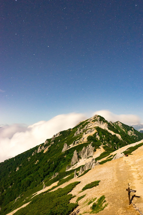 燕岳と星空