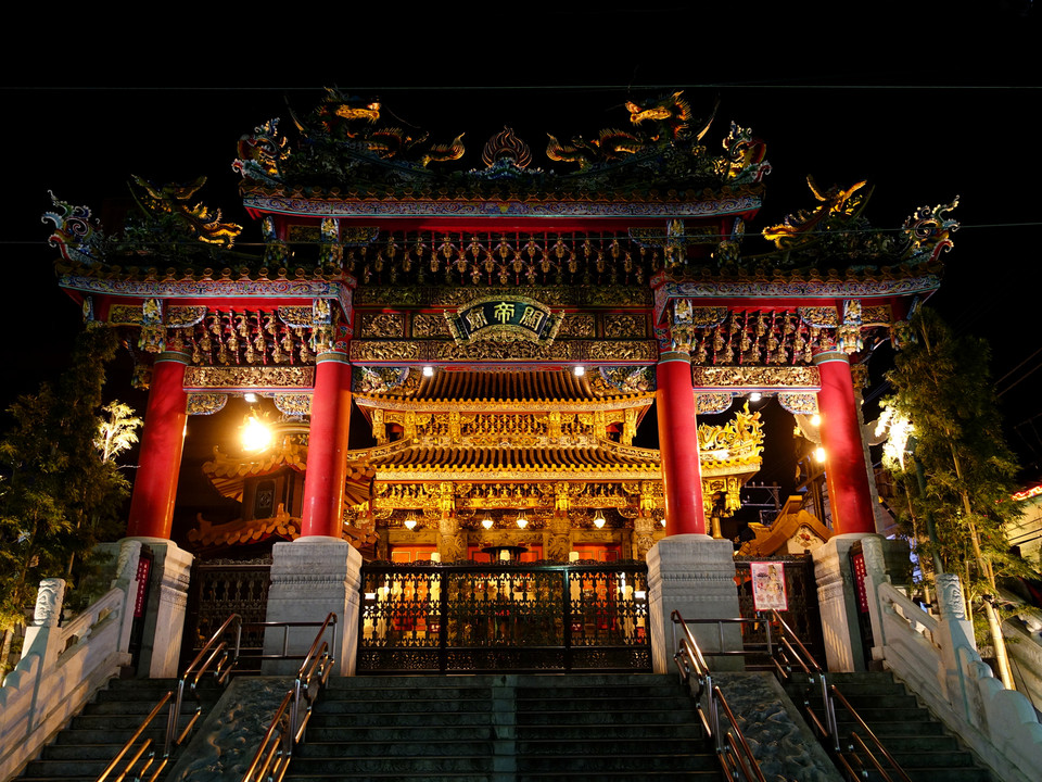 夜の関帝廟