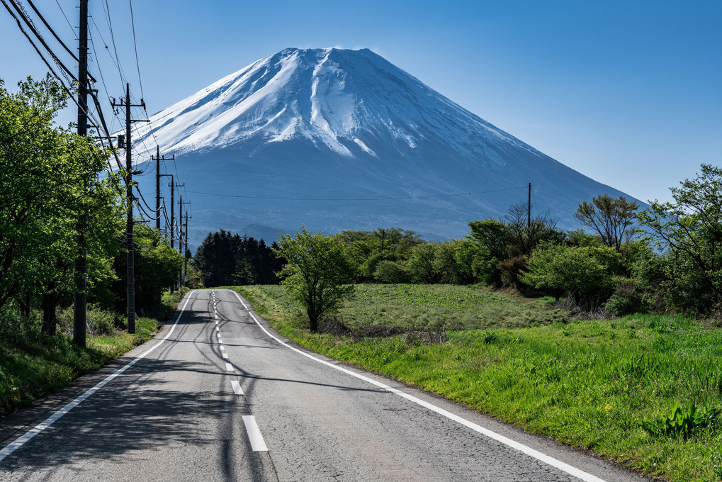 富士山に続く一本道