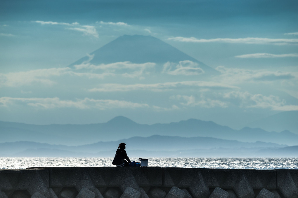 富士山がちょびっと見えた日