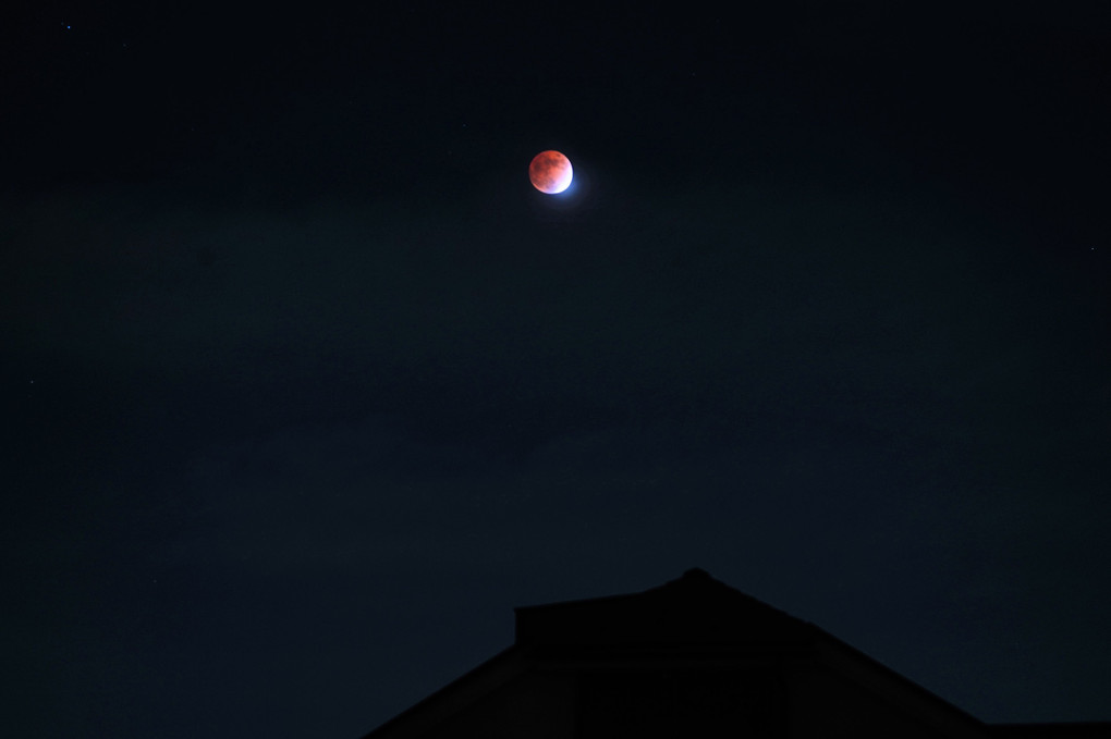 横浜の自宅から月食を見学❣