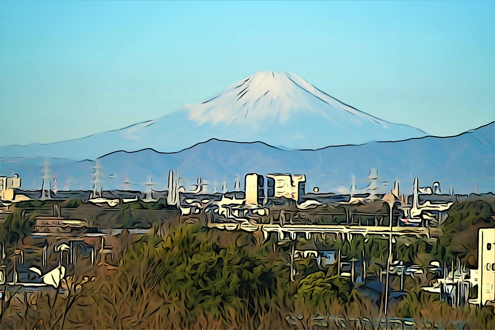 今朝の富士山 🗻 