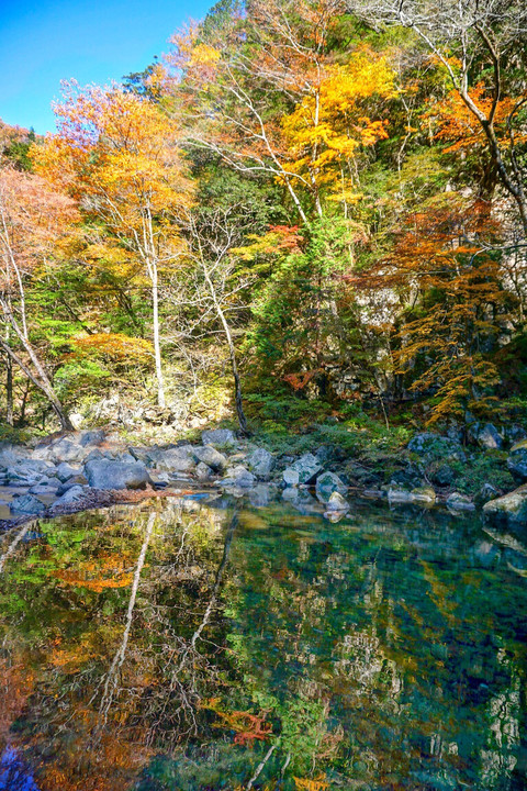 広島  三段峡  紅葉のリフレクション