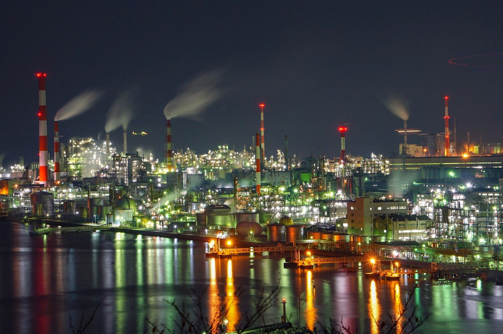 広島 大竹の工場夜景