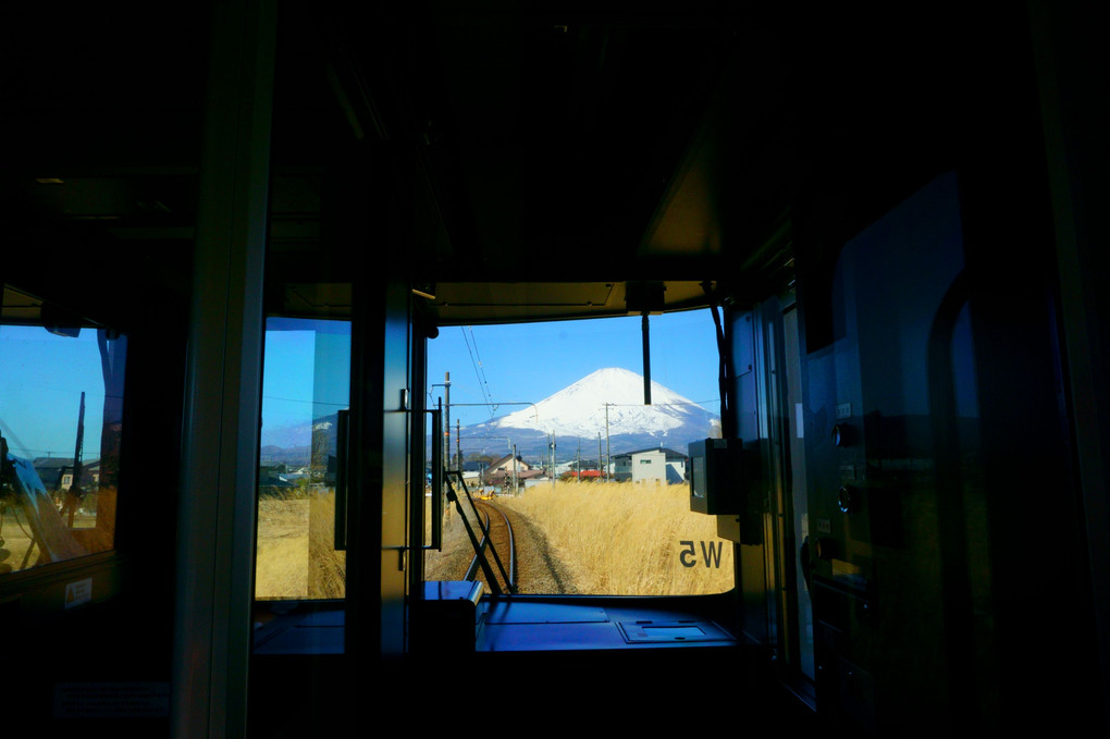 富士に向かって