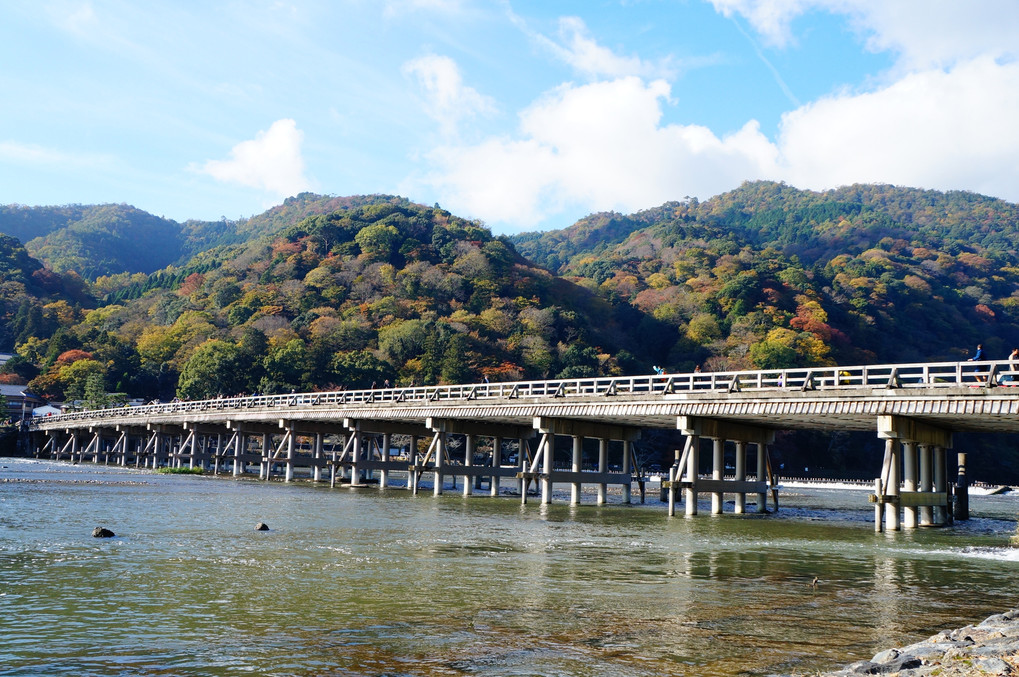 京都一人旅　嵐山　渡月橋
