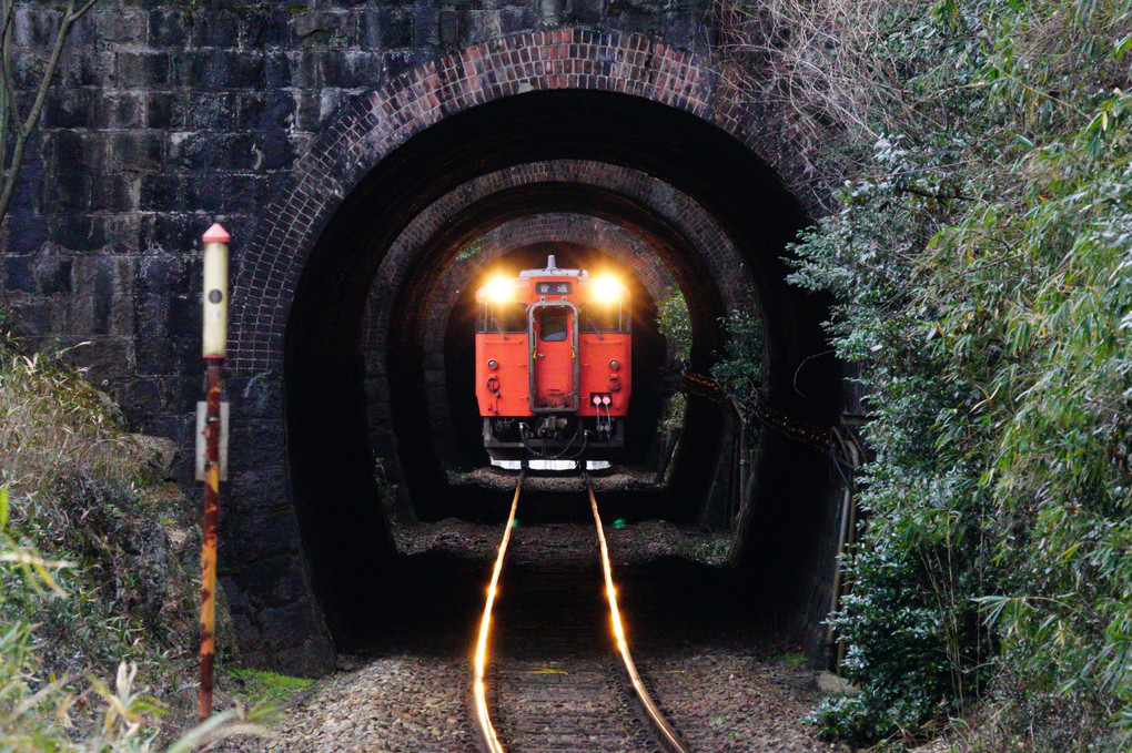 JR芸備線 3連トンネル