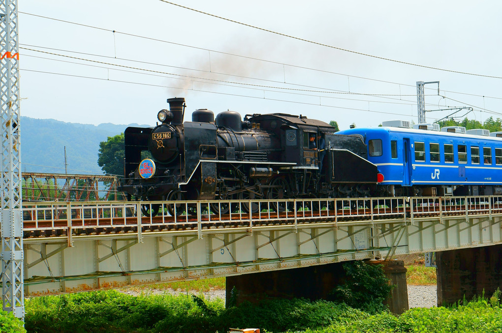 SL北びわこ号～北陸本線　河毛駅付近 C56 160最後の夏