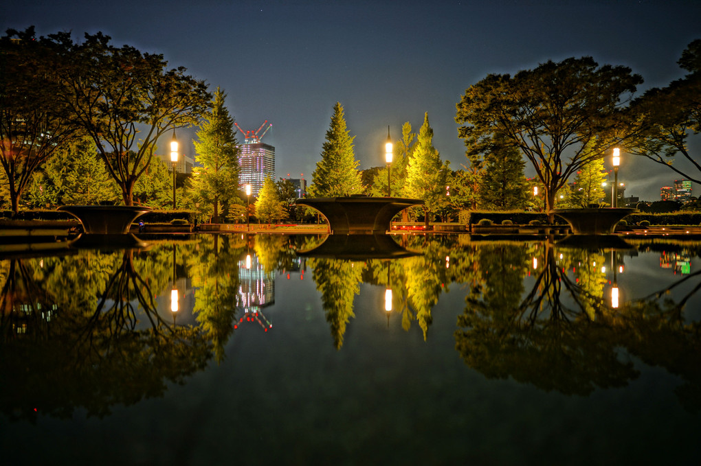 霊力を帯びた夜の和田倉公園