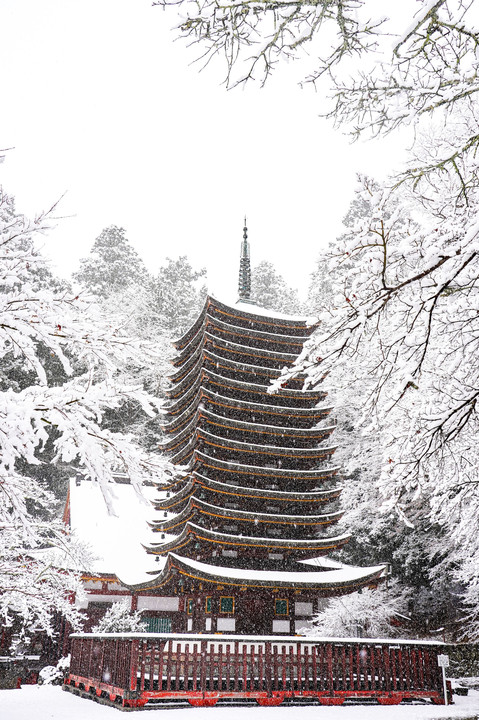 雪景色　談山神社
