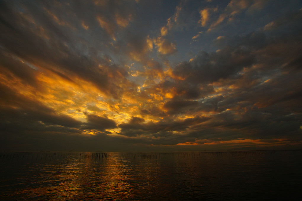 海の夕焼け