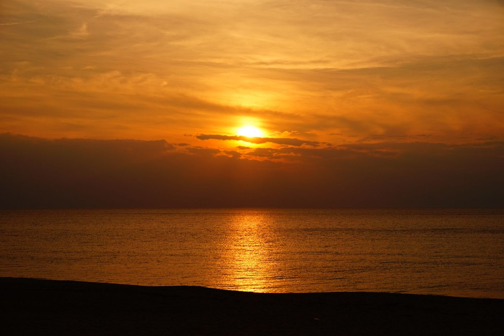 夕日ヶ浦に沈む