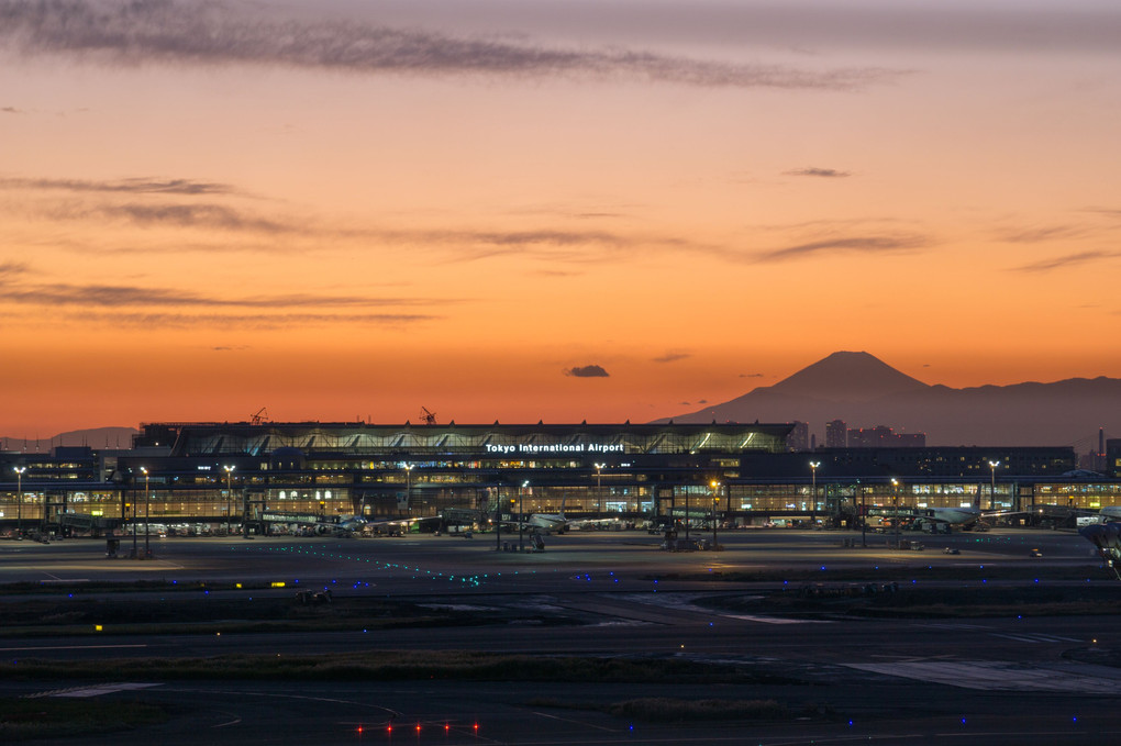 羽田空港×富士山