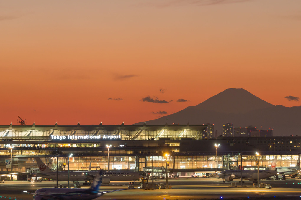 羽田空港×富士山