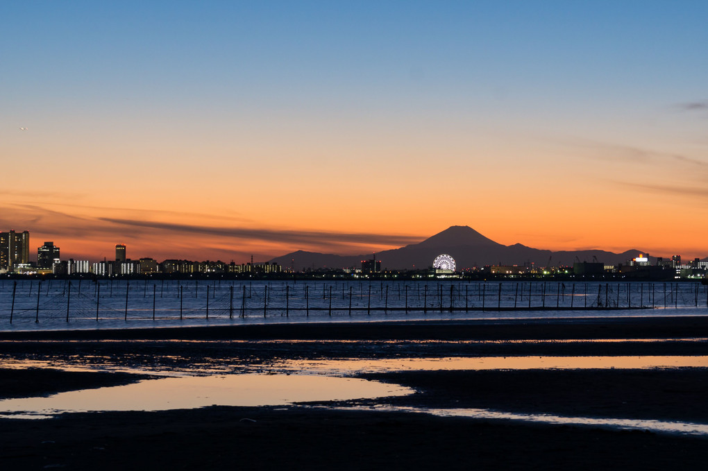 干潟と富士山②