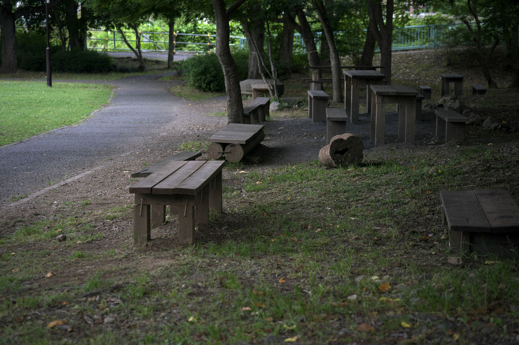 公園のベンチ
