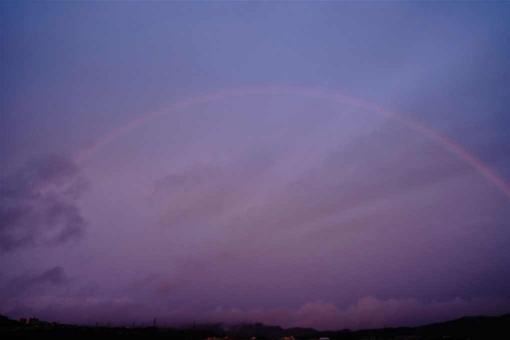 今日の夕空🌈淡く