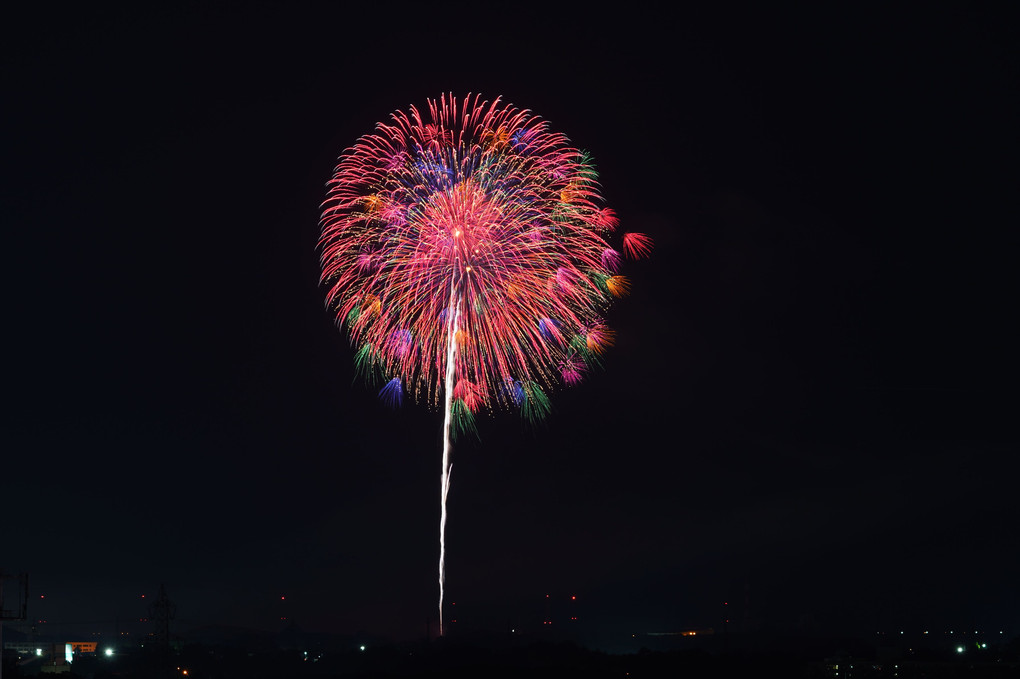 自宅から鑑賞　花火大会