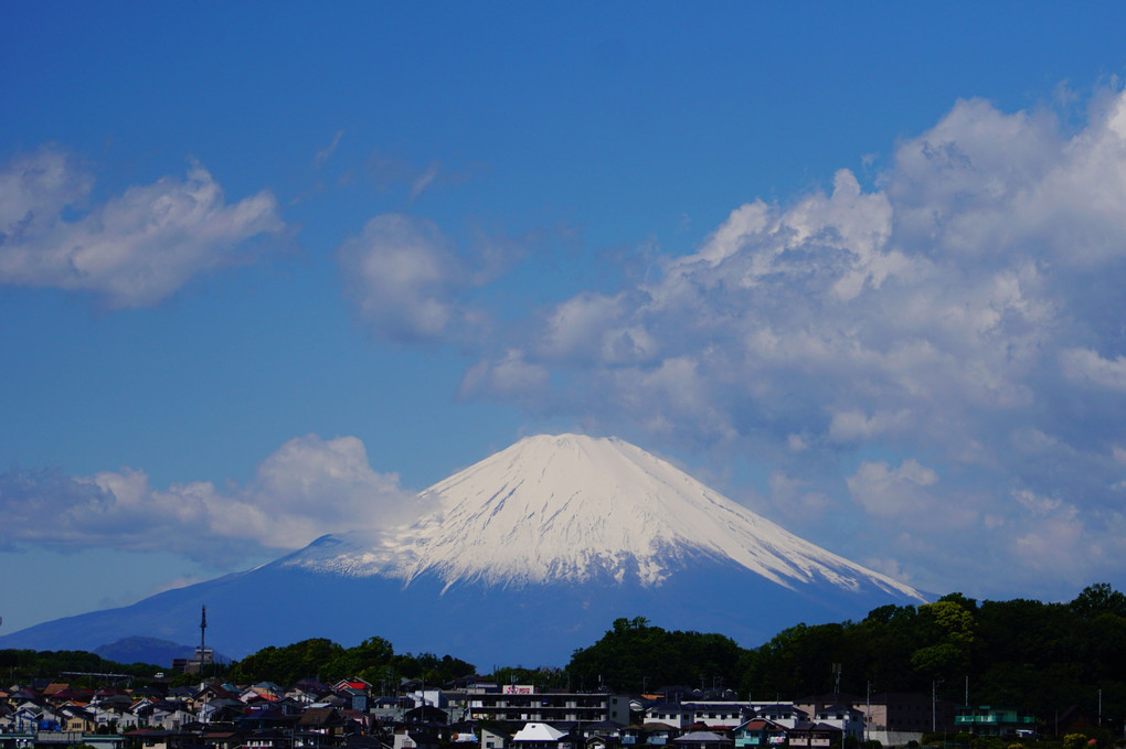 富士山と雲