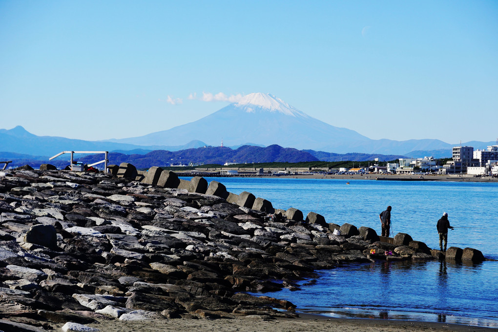 海岸の富士山