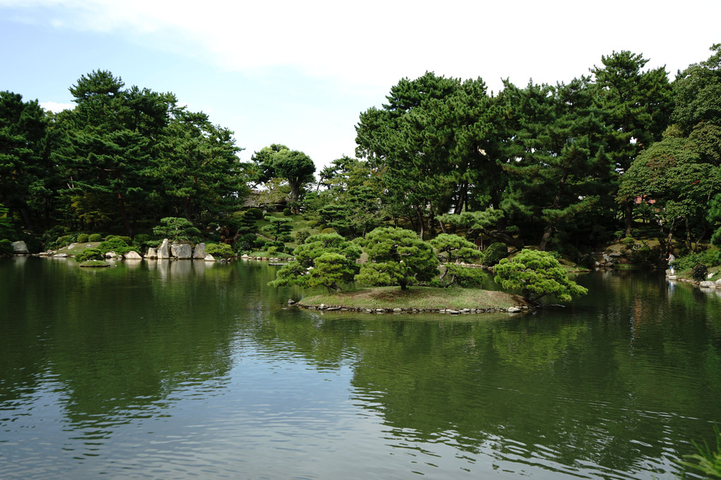 広島縮景園の庭園