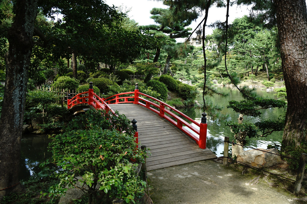 広島縮景園の庭園