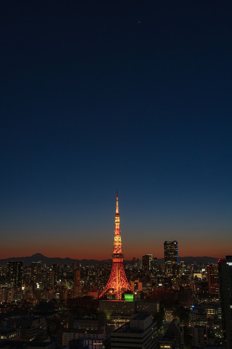 東京タワーと一番星