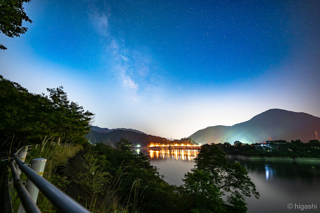 丹沢湖畔の星空