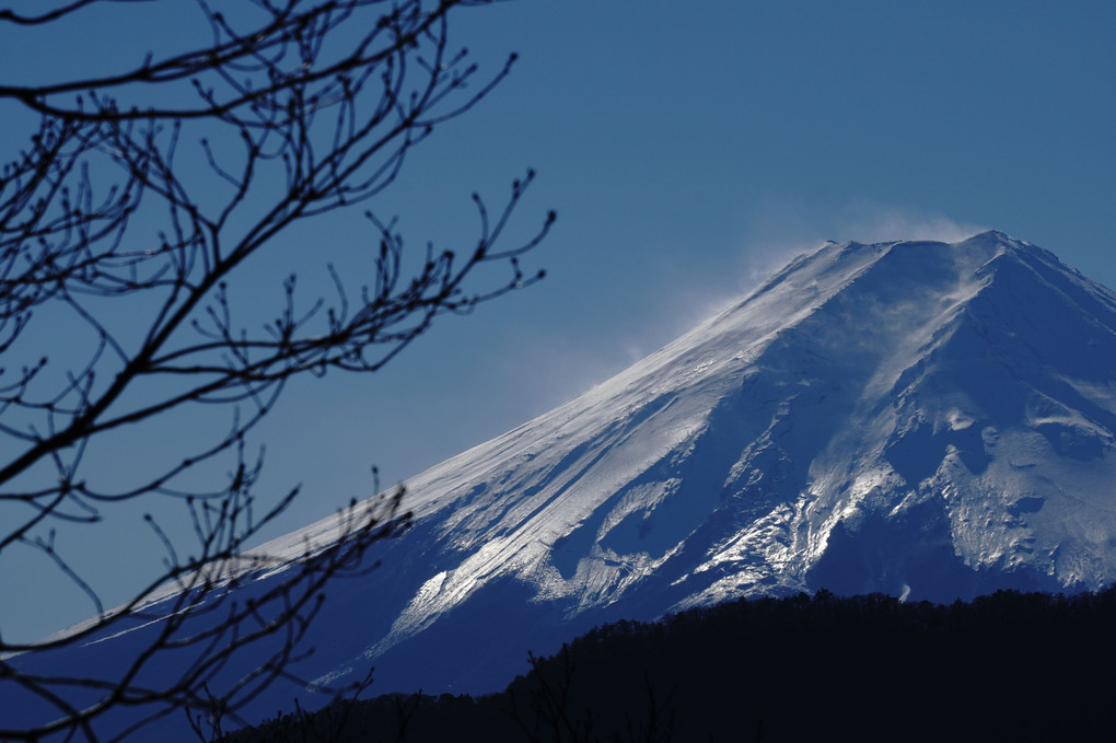 富士を眺めて稜線を歩く