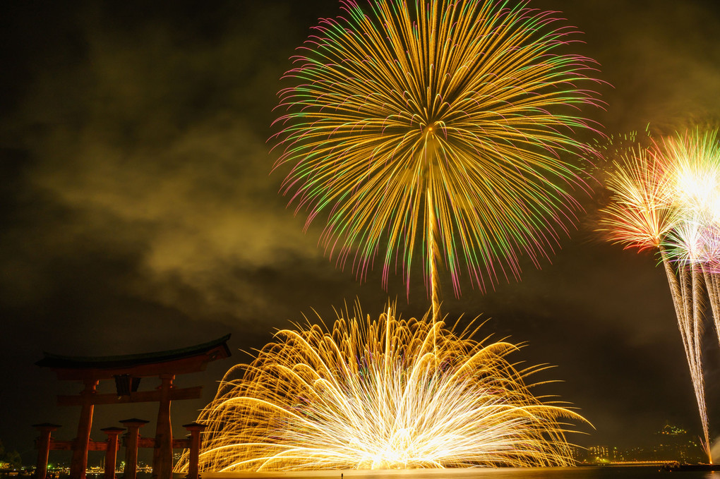 宮島水中花火その３（中盤の見どころ）