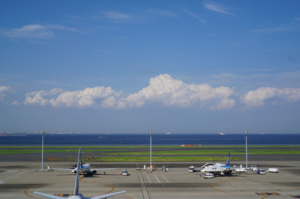 羽田空港から見えた雲