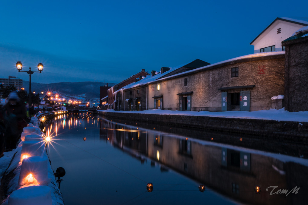 運河の夕景