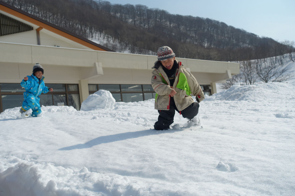 雪と戯れ