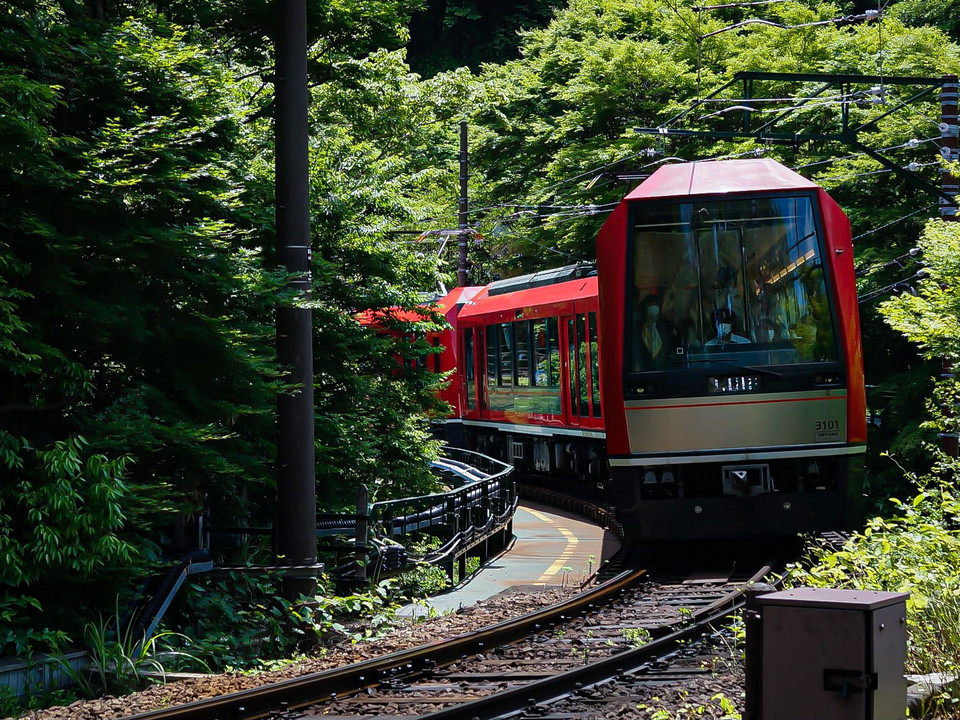 箱根の山を登りきり、まもなく終点強羅駅