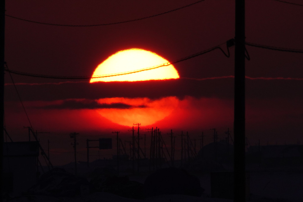 野付の太陽