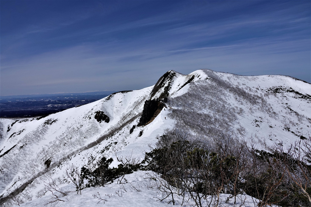 残雪の藻琴山登山-1