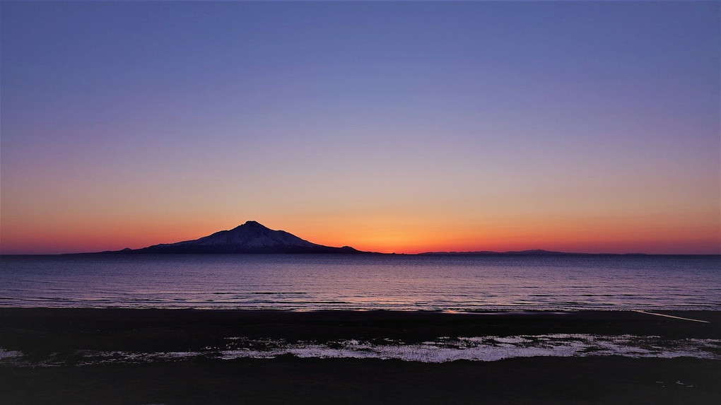 利尻島の日没