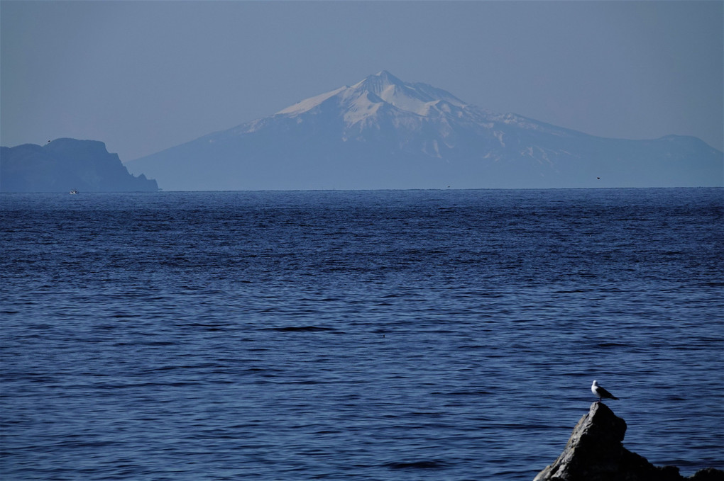北海道最南端から見えた岩木山