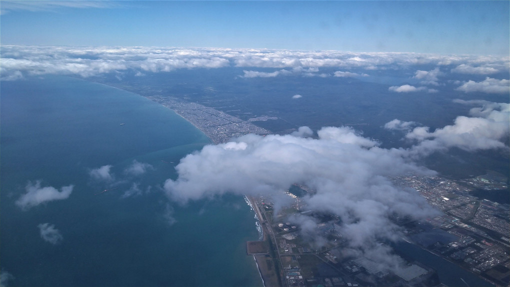 ある日の苫小牧上空